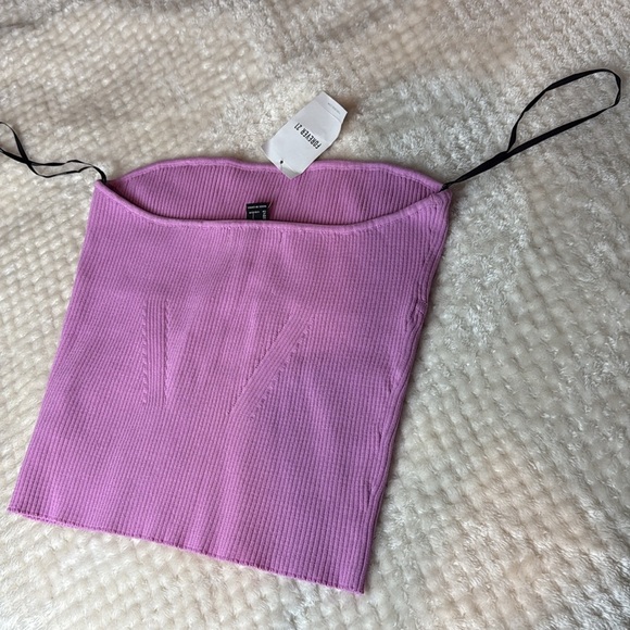 Forever 21 Pink Purple Strapless Tube Tank Top Size L NWT - Picture 3 of 5